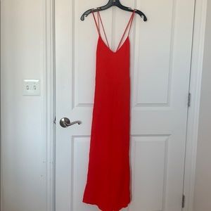 Wilfred strappy red midi dress
